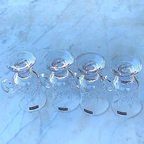 GODINGER DUBLIN CRYSTAL IRISH COFFEE MUGS 6 OZ SET OF 4 - Picture 5 of 8